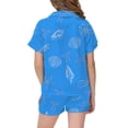 thumbnail image 3 of WOYY Tween Girls Cute Ocean Print Short Sleeve Top Shorts Outfits Sleepwear, Sizes 12-13, 3 of 3