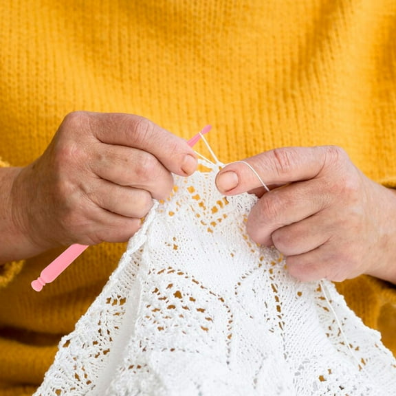 Raindrops 12pcs Plastic Crochet Hooks Set  Colorful ABS Crochet Needles Ergonomic Handle Crochet Knitting Needles for Yarn Weaving