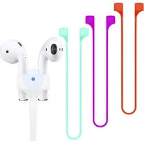 4PCS Compatible for Magnetic Anti-Lost Strap AirPods 1 2 Pro Accessory - Colorful Soft Sport String Tether Lanyard, Running Silicone Wire Cable Connector, Silica Gel Neck Rope Cord