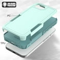 thumbnail image 3 of KOMI for iPhone 16e Case with HD Screen Protector, 10 FT Military Grade Drop Protection, Anti-Slip Phone Case, Mint Green (PC) + Mint Green (TPU), 3 of 8