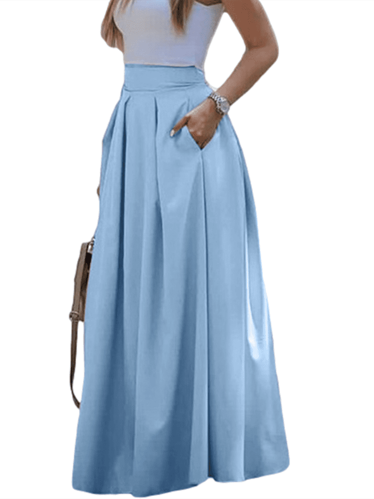 long pleated skirt with crop top