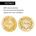 thumbnail image 4 of Bamboo Dishwasher Magnet Clean Dirty Magnet for Dishwasher No-Scratch Clean Dirty Sign Indicator for Dishwasher present, 4 of 6