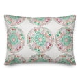 thumbnail image 2 of Creative Products Small Orange and Green Pattern Medallions 14x20 Indoor / Outdoor Pillow, 2 of 3
