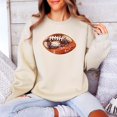 thumbnail image 4 of Ink-Printed Glitter Effect Football Sweatshirt for Women and Teens Cute Girly Football Season Game Day Pullover Sand Sweatshirt Adult Medium, 4 of 8