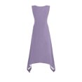thumbnail image 4 of Gspmoly Robes d'Été pour Femmes, Robes pour Femmes Sans Manches à Col Rond avec Cordon, Décontractées, à Volants, Ligne A, Mini-Robe, Robes de Travail pour Femmes Économies, 4 of 8