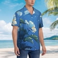 thumbnail image 3 of Disketp Hibiscus Flowers Calm Water Hawaiian Shirts for Men,Mens Casual Short Sleeve Button Down Shirts Beach Shirt,X-Large, 3 of 7