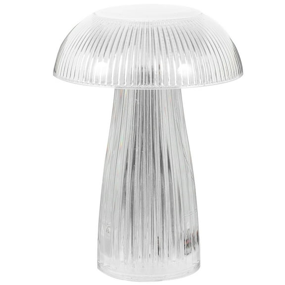 ROSENICE Small Bedside Lamp Transparent Mushroom Shape 1Pcs 5.1x3.5x3.5in