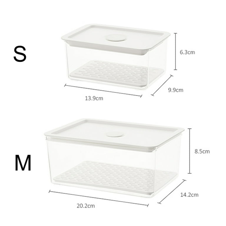 Lille Home Stackable Produce Saver, Organizer Bins/Storage Containers with  Removable Drain Tray, Set of 3, for Refrigerators, Cabinets, Countertops
