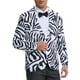 thumbnail image 4 of Blazer impreso de animales Inspire Chic para hombres, corte slim fit, chaquetas deportivas de un botón, S blanco oscuro, 4 of 5