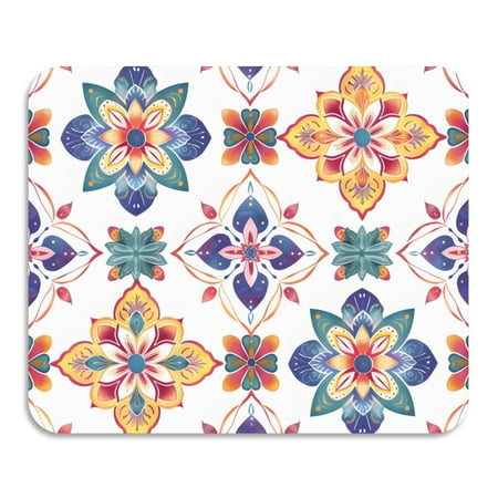 

ALAZA Dish Drying Mat for Kitchen Ethnic Mandala Flower Counter Absorbent Draining Pad 19.7 x15.7