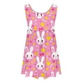 thumbnail image 6 of Edvintorg Girl's Casual Dresses Summer Loose Stretchy A Line Dress Cute Printed Crewneck Sleeveless Tank Sundresses with Pocket Beach Vacation Clothes 3-14 Years, 6 of 7