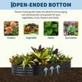 thumbnail image 6 of Large Galvanized Steel Raised Garden Bed Planter Box – Rust-Resistant, Open Bottom, Ergonomic, Easy Assembly – Beige with Anti-Cut Strips,, 6 of 8