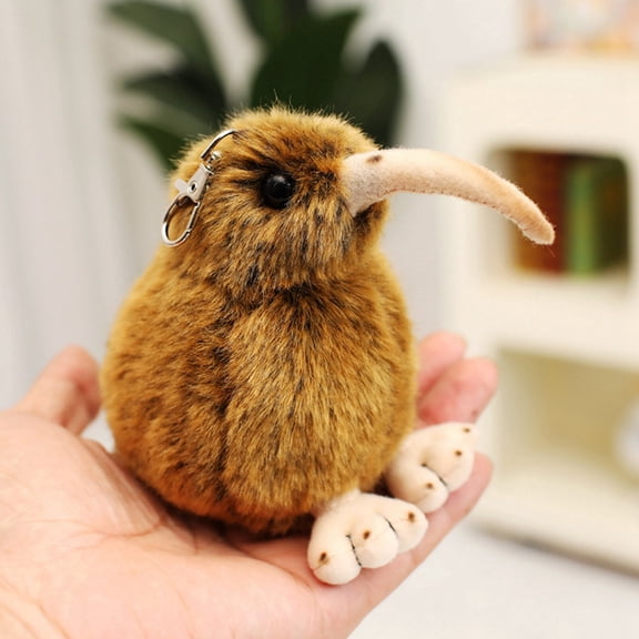 Kiwi Bird Plush Toy, Stuffed Animal Furry Kiwi Plushie Doll, Soft Fluffy Like Real Bird Hugging Toy