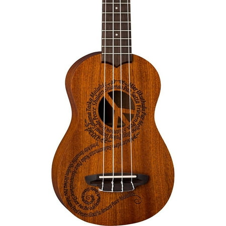 Luna Guitars Maluhia Peace Soprano Ukulele - Satin Natural