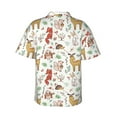 thumbnail image 3 of Balery Cute Little Animals Print Men's Hawaiian Shirts Short Sleeve Beach Shirt Relaxed Fit Vacation Button Down Shirts-Large, 3 of 9