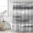 thumbnail image 4 of Grey Ombre Bathroom Shower Curtains with 12 Hooks Polyester Waterproof Shower Curtain for Stalls and Bathtubs Abstract Art Oil Painting Gray Gradient Decorative Bathroom Privacy Curtain 60x72 Inches, 4 of 9