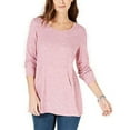thumbnail image 2 of Style & Co Ribbed Pocket-Front Tunic (Light Red, L), 2 of 3