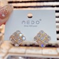 thumbnail image 3 of High-end luxury temperament zircon square earrings for women, 3 of 6