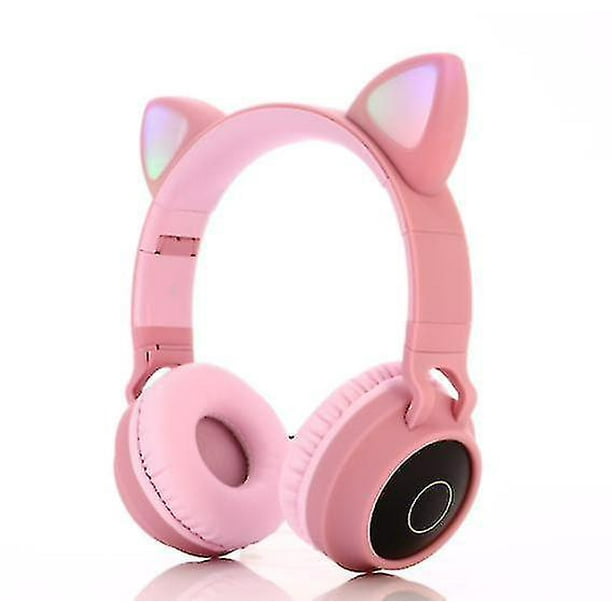 Acheter Écouteurs sans fil Bluetooth stéréo, casque d'écoute lumineux en  forme d'oreille de chat mignon, Bluetooth 5.0