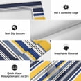 thumbnail image 6 of Navy Blue Yellow Striped Outdoor Rug for Patio/Deck/Porch, Non-Slip Large Area Rug 6 x 9 Ft, Farmhouse Vintage Stripe Indoor Outdoor Rugs Washable Area Rugs, Reversible Camping Rug Carpet Runner, 6 of 8