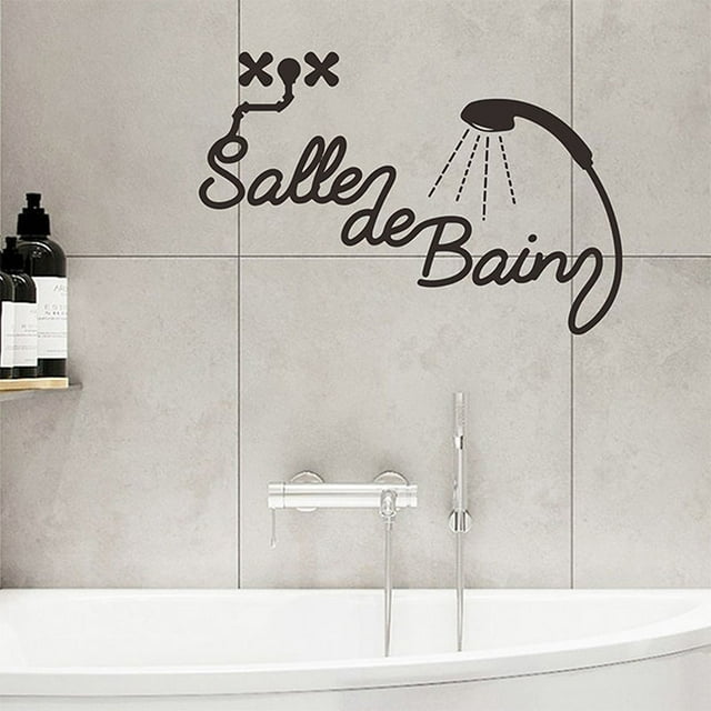 Adhesivos de pared para baño Salle de Bain French Shower Icon V