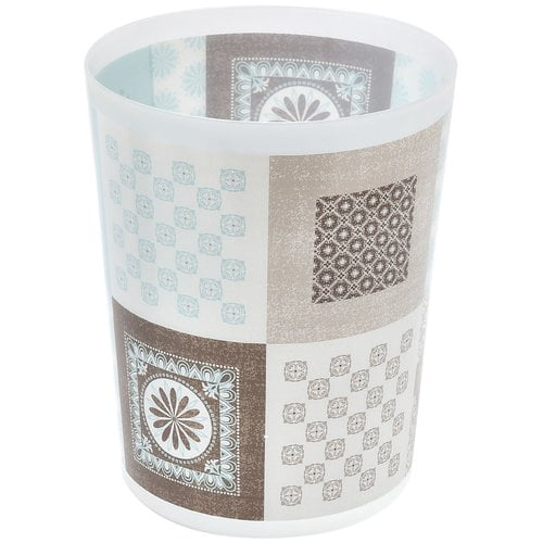 Evideco Faience Printed 1.2 Gallon Waste Basket