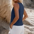 thumbnail image 4 of Women's Tank Tops 2026 Fashion Sleeveless Vest Cotton Linen Button Down Vests Summer Undershirts Camisole for Women, 4 of 8
