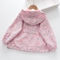 thumbnail image 4 of Edvintorg Raincoat for Girls Floral Printed Waterproof Lightweight Long Slseve Zip up Hooded Rain Jacket with Pocket Girls Clothing Size 2-12, 4 of 5