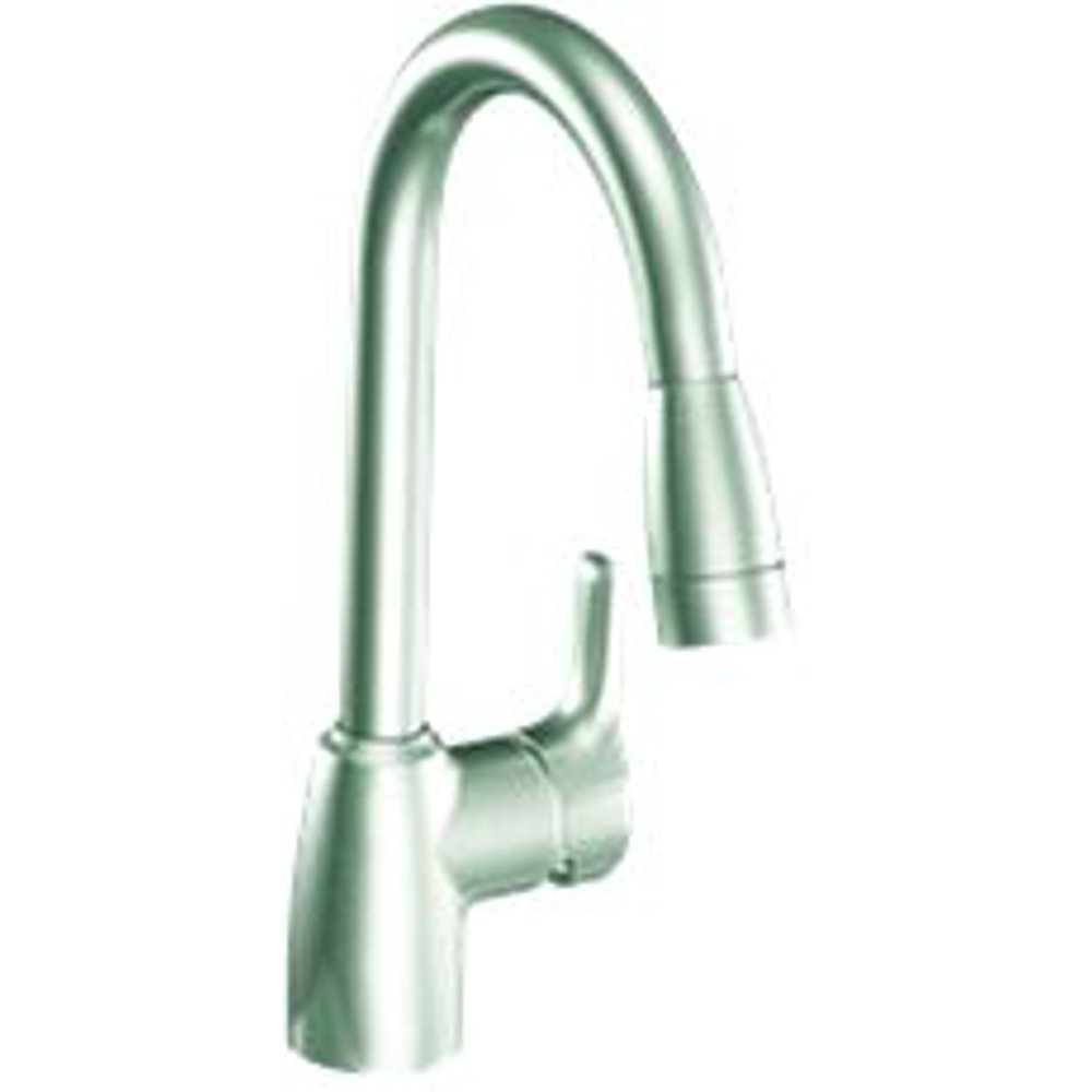 Cleveland Faucet Group Baystone One Handle Pullout Kitchen Faucet, Classic Stainless Steel, Lead