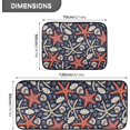 thumbnail image 2 of SKYSONIC 2PCS Red Starfishes Summer Kitchen Rug and Mat Shells Coral Watercolor Floor Runner Rug Anti Fatigue Non Slip Comfort Mat for Doormat Laundry Room Hallway 19.7"x27.6"+19.7"x47.2", 2 of 7