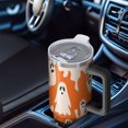 thumbnail image 6 of Orange Halloween Ghosts Tumbler with Handle and Lid,40oz Double Wall Vacuum Insulated Tumbler,Cups Gift for Women and Men, 6 of 7