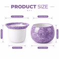 thumbnail image 4 of EFISPSS Hand-Patted Glaze Self Watering Ceramic Planter with Inner Clay Pot, 6 Inch Lavender Purple African Violet Pots, Easy Care Indoor Plant Pot, Home Decor, 4 of 8
