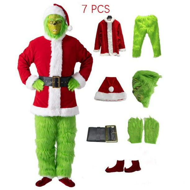 Conjunto de disfraz de Papá Noel para adultos, traje de fiesta de Navidad, baile de graduación, juego de rol, disfraz de Halloween xuanjing unisex