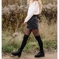 thumbnail image 5 of 3 Pairs Black Thigh High Socks Over The Knee Socks Long Knee High Socks for Women, 5 of 5