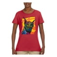 thumbnail image 2 of Cute Colorful Rainbow Doberman Dog Dog Lover Womens Graphic T-Shirt, Red, X-Large, 2 of 3