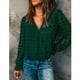 thumbnail image 4 of Top de manga larga de encaje para mujer blusa de encaje para mujer elegante cómoda suave y transpirable para citas ANGGREK Otros, 4 of 6