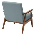 thumbnail image 3 of OSP Home Furnishings Davis Chair in Klein Sea fabric with medium Espresso frame., 3 of 5
