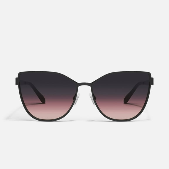 Quay Australia In Pursuit Cat Eye Sunglasses, Black/Black Plum Pink