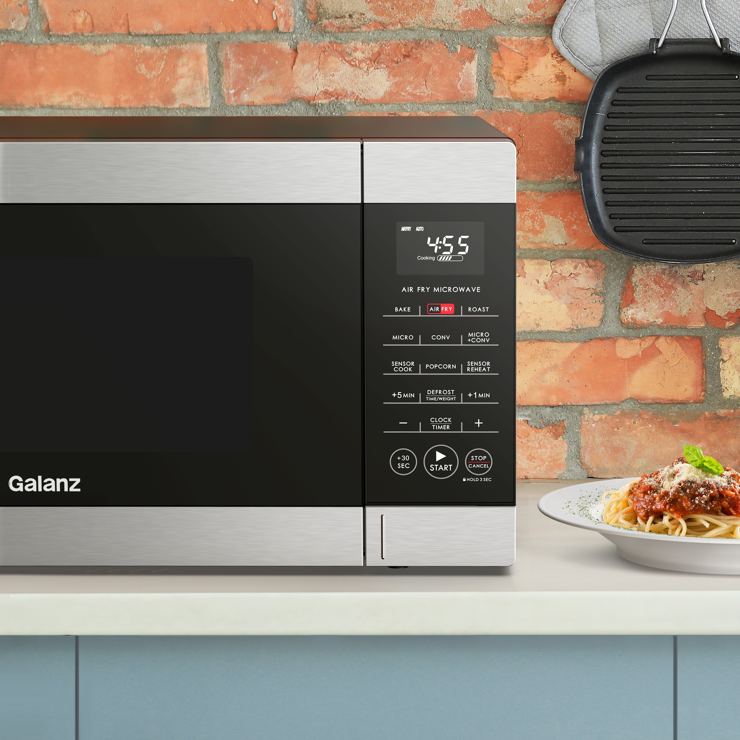 GSWWA12S1SA10 by Galanz - Galanz 1.2 Cu Ft SpeedWave™, 3-in-1 Air Fryer,  Convection Oven and Microwave with Combi Speed Cooking Feature, Sensor  Cook, Inverter, TotalFry 360™ Technology True Convection in Stainless Steel