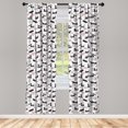 thumbnail image 5 of Ambesonne Scottie Dog Window Curtains, Hand-drawn Dog Breeds, Each 28" W x 63" L, Dark Coral Charcoal Grey, 5 of 5