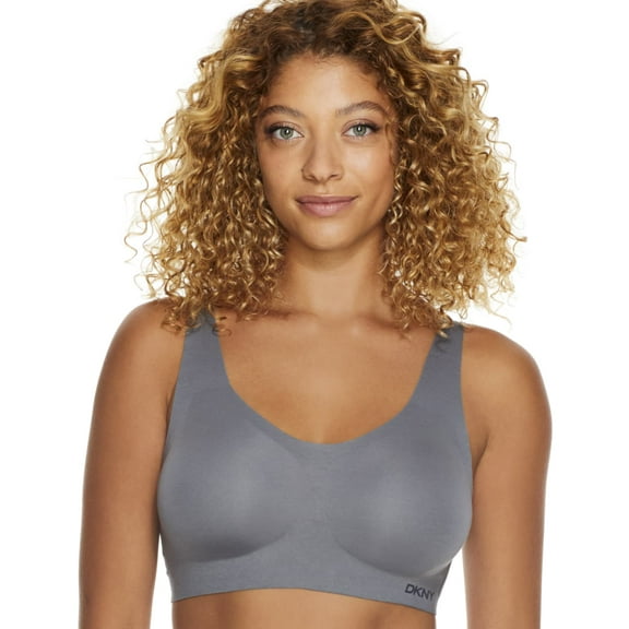 DKNY Sidewalk Bonded Cotton Laser Plunge Bra, US Small, NWOT