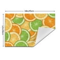 thumbnail image 5 of YFYANG Washable Heat-Resistant Placemats, 70% PVC/30% Polyester, Fruit Lemon Orange Pattern Kitchen Table Mat, 12" x 18" 6 Pcs, 5 of 6