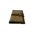 thumbnail image 4 of Pre-Owned GUCCI Old Gucci Sherry Line GG Logo Metal Hardware Leather Canvas Long... (Good), 4 of 10