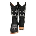 thumbnail image 2 of Women’s Square Toe Black Western Cowboy Boot Floral Rose Embroidery, 2 of 5