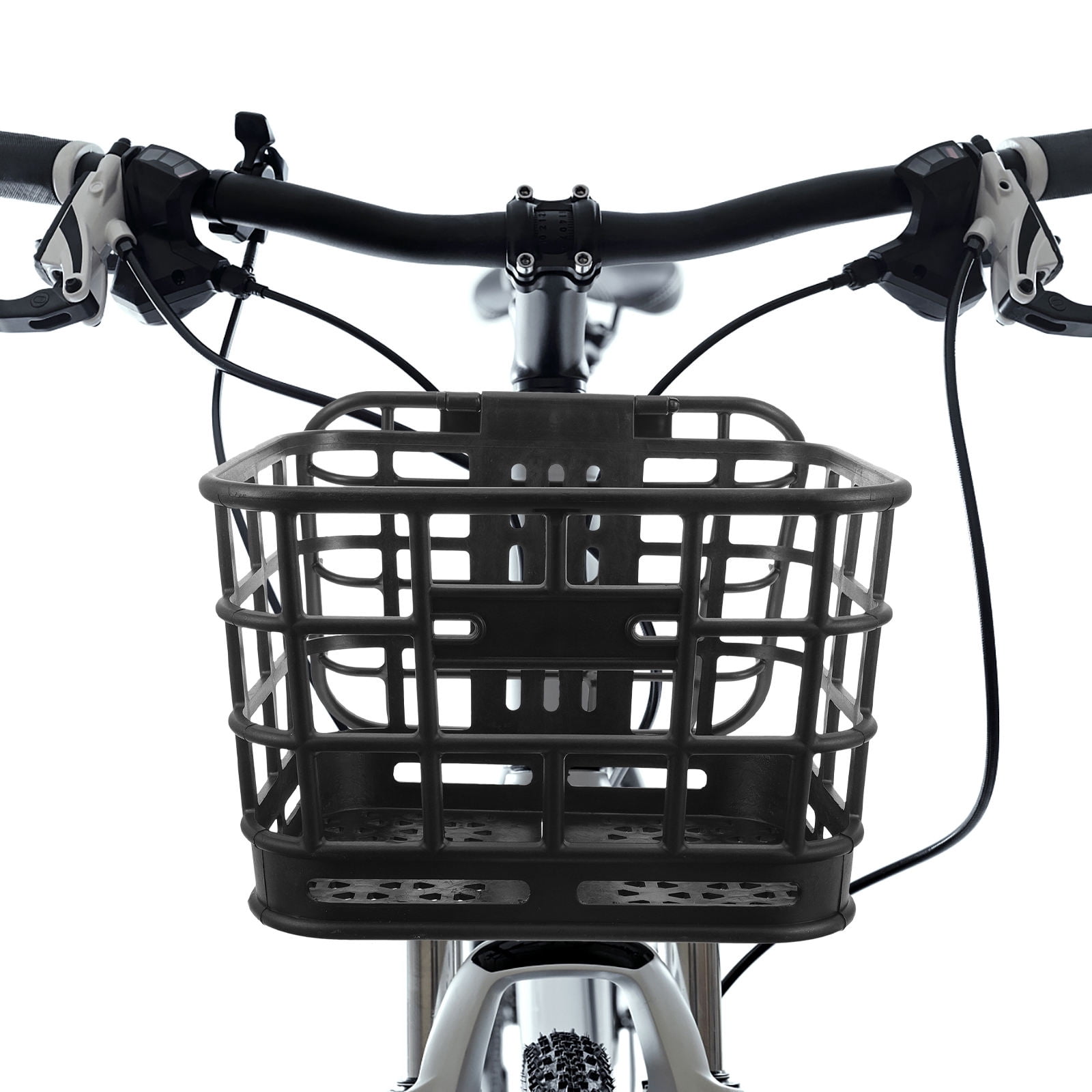 Luxshiny Professional Front Bike Basket, Black Plastic Accessory for , 1 Piece
