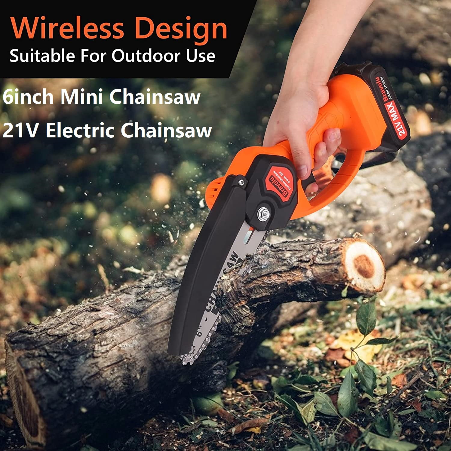Bravolu 21V Mini 6-Inch Cordless 