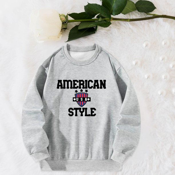 Sudadera con estampado de cuello redondo para mujer, sudadera ligera, Tops, sudadera para viajes largos, compras, mochilero, otoño , xxl