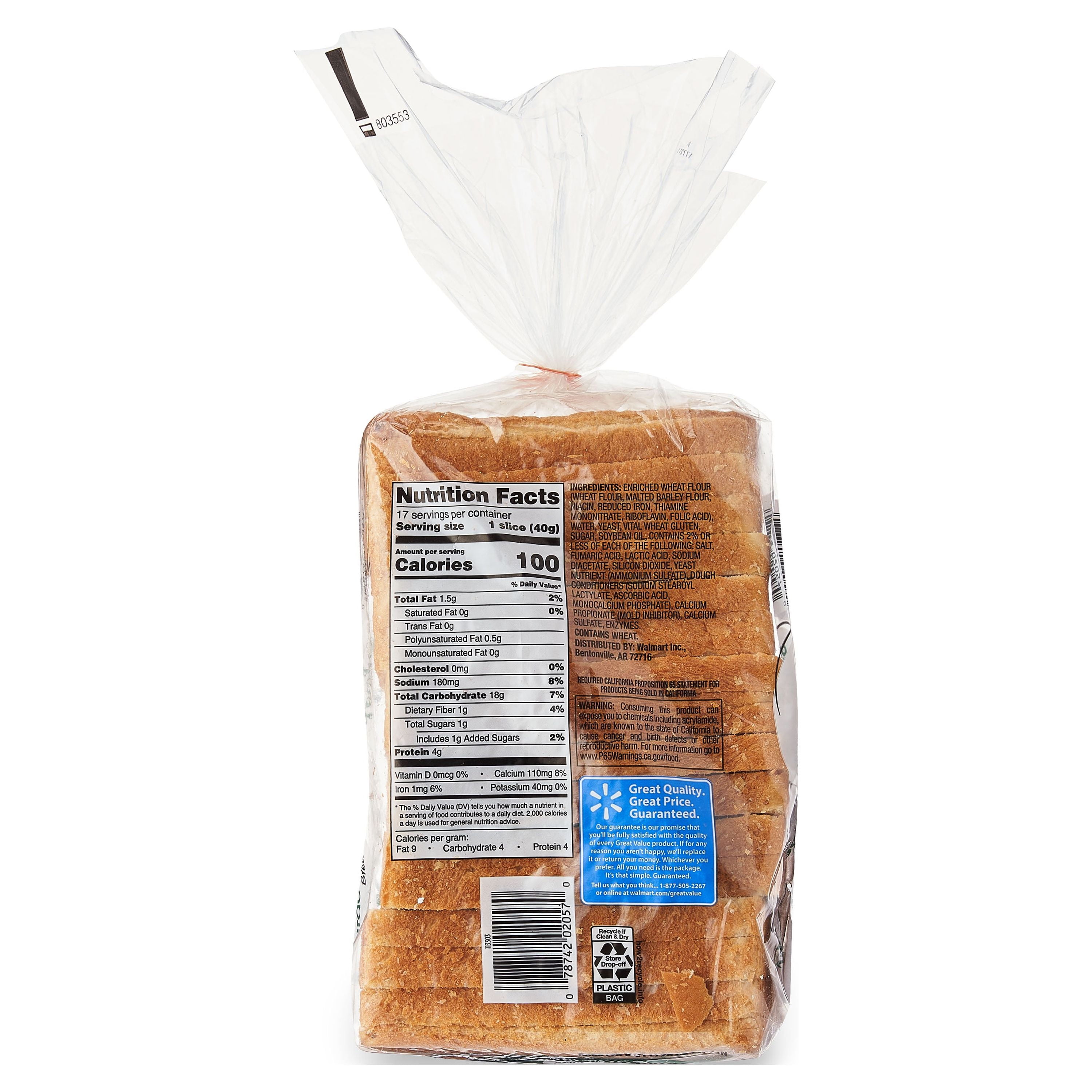Great Value Sourdough Bread, 24 oz