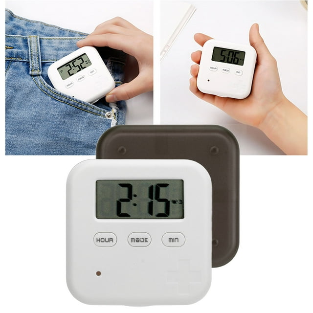 Medicine Box, Portable with Timer Smart Medication Organizer with Bell Vibration Reminder 4 Large Compartments Medicine Case