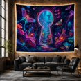 thumbnail image 6 of Keyhole Portal in a Dark Tree with Glowing Mushrooms, Mystical Fantasy for Mushroom Lovers, Portal Wall Decor, Housewarming Gift, Tapestry Wall Hanging for Bedroom and Dorm, 6 of 7